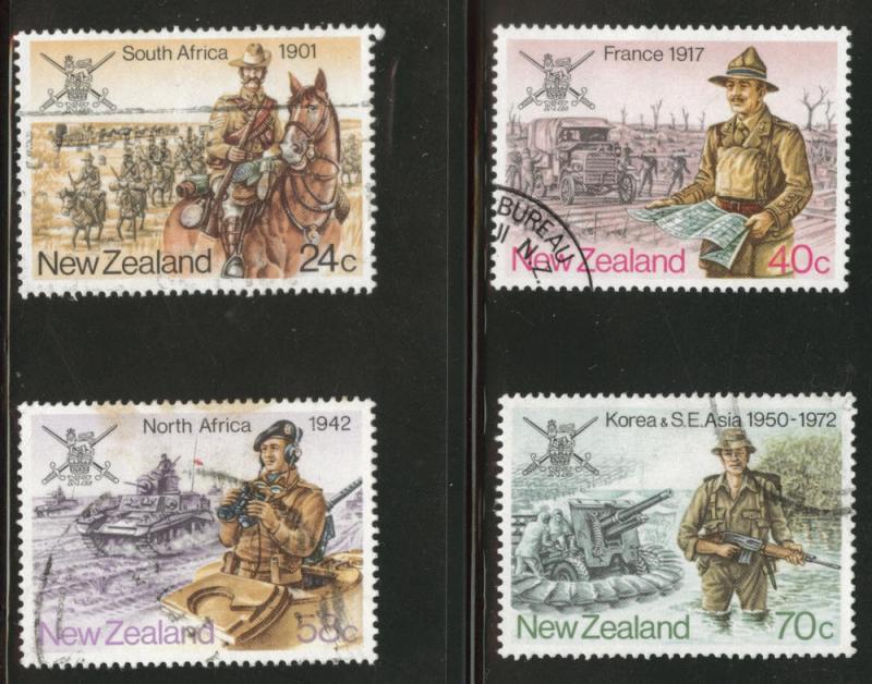 New Zealand Scott 811-14 used 1984 Military History set