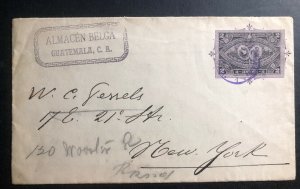 1897 Guatemala Postal Stationery cover To New York USA HG#B9