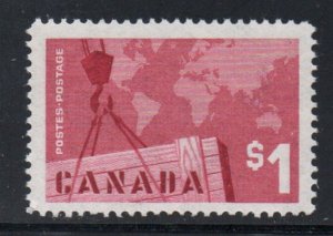 Canada Sc 411 1963 $1 Export Trade stamp mint NH