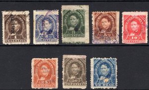 MEXICO Revenue Stamps GROUP{8} DOCUMENTOS 1893 1c-1P Used {samwells} MS4563