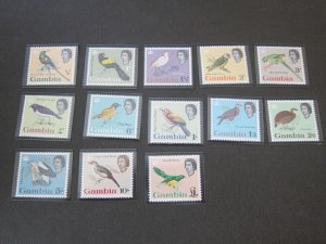 Gambia 1963 Sc 175-87 Bird set MNH