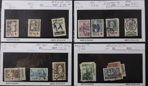 1931-1937 Finland Semi-Postal Bundle Several Different Sets Used