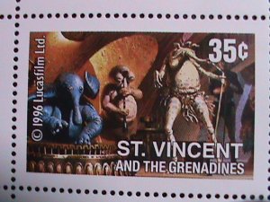 ​ST.VINCENT-1996-SC# 2269a  STARWAR-INSPACE BAR-LUKE-EMPIOR-WING FIGHTER-S/S