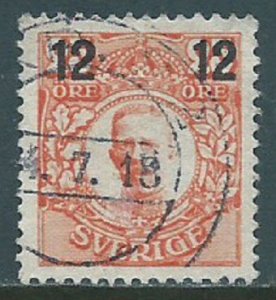 Sweden, Sc #100, 12o on 25o, Used