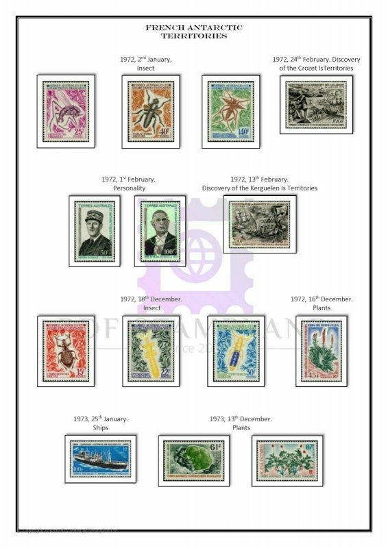 French Colonies and Territories (8 albums) 1852-2020 PDF STAMP ALBUM PAGES