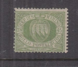 SAN MARINO, 1892 45c. Green, lhm.. 
