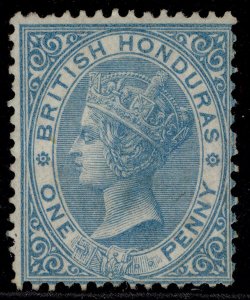 BRITISH HONDURAS QV SG1, 1d pale blue, UNUSED. Cat £70.