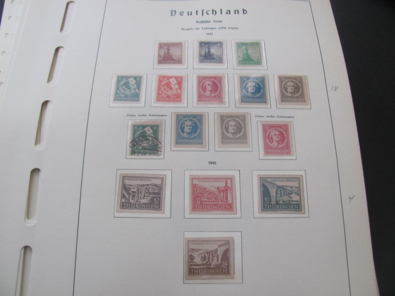 GERMANY SBZ 1948-49 MNH/USED COLLECTION ON PAGES 1525 EUROS FANTASTIC START(196)