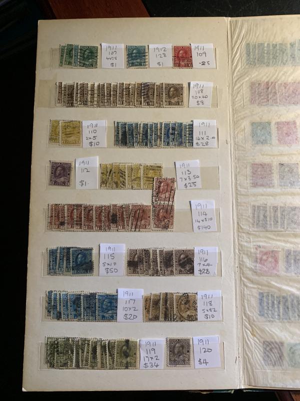 STAMP STATION PERTH: Canada Stockbook from 1870 to 1972 Used Cat. Value $1500+