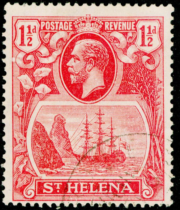 ST. HELENA SG99c, 1½d rose-red, VERY FINE USED, CDS. Cat £200. CLEFT ROCK.