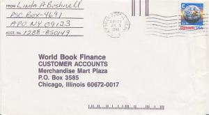 United States A.P.O.'s [25c] E Earth 1988 Air Force Postal Service, APO 09123...