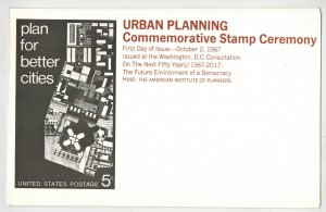 1967 URBAN PLANNING STAMP CEREMONY PROGRAM FDC #1333