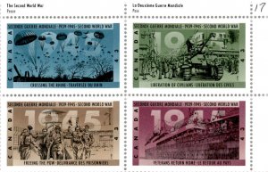 Canada, Postage Stamp, #1544a Block Mint NH, 1995 World War 2 (AB)