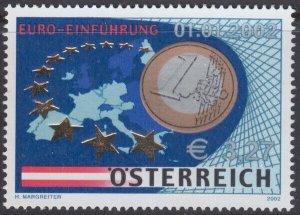 AUSTRIA Sc # 1861 CPL MNH - INTRODUCTION of the EURO