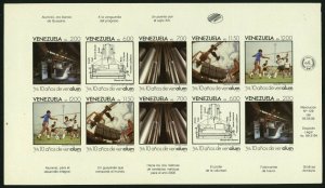 VENEZUELA #1415 Proof SPECIMEN Sheetlet Latin America Stamps Postage 1988 MNH NG