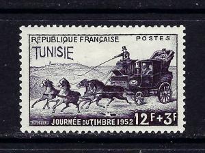 Tunisia B117 MH 1952 Stagecoach and horses