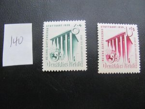 Germany 1939 MNH SC B138-B139  SET XF 20 EUROS (140)