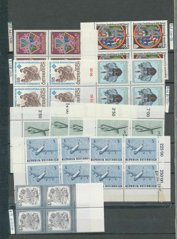 AUSTRIA MNH Blocks Sheets 1960s/70s (Appx 500 Stamps) (Ref Ac1423