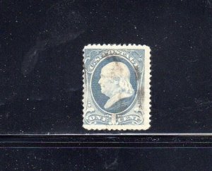 #145 1870 1c BEN FRANKLIN F-VF USED k