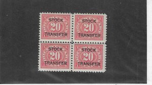 US SCOTT# RD6 BLOCK OF 4 MNH SCV $2,25