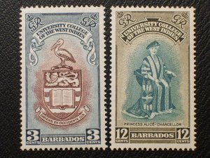 Barbados Scott #228-229 unused