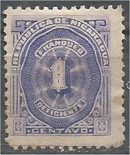 NICARAGUA, 1897, MH 1c, POSTAGE DUE, Scott J15