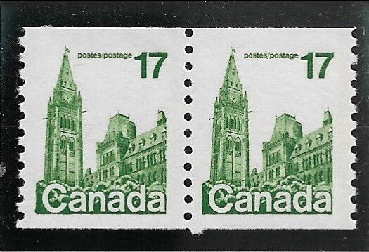 1978 Canada 806 17p parliament MNH coil pair