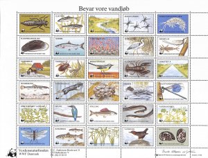 Denmark Danmark WWF Poster stamps seals Protected Wildlife 1985