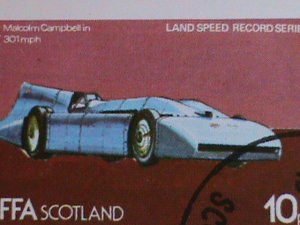 ​STAFFA-SCOTLAND-1977 FOMULA RACE CARS- CTO SHEET-VF -WITH FIRST DAY CANCEL
