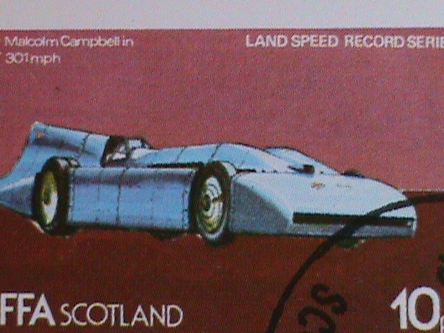 ​STAFFA-SCOTLAND-1977 FOMULA RACE CARS- CTO SHEET-VF -WITH FIRST DAY CANCEL
