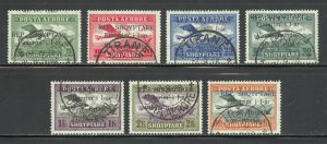 Albania Scott C15-C21 Used H - 1928 1st Flight over the Adriatic Overprints