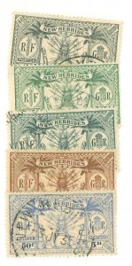 New Hebrides, British #41-45 Used Single