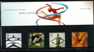 G.B.QE II 2000 BODY & BONE MINT (NH) SG2166-69 P.O.PACK 316 SUPERB