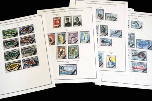 COLOR PRINTED TAAF: FRENCH ANTARCTICA 1955-2010 STAMP ALBUM PAGES (104 il.pages)