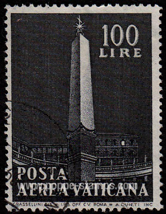 Vatican City, Sc , SG 303 Used, Hinged - 1959 100l.  - Pa...