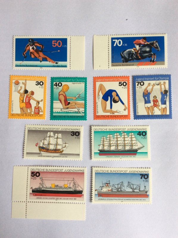 German 3 sets of MNH stamps