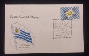 D)1977, URUGUAY, FIRST DAY COVER, ISSUE, POST OFFICE AND PHILATELY/STAMP