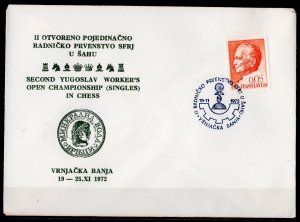 Yugoslavia 1972 SECOND YUGOSLAV WORKER'S OPEN CHAMPIONSHIP CHESS Cover