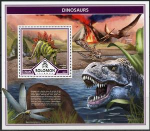 SOLOMON ISLANDS 2017 DINOSAURS  SOUVENIR SHEET  MINT NH