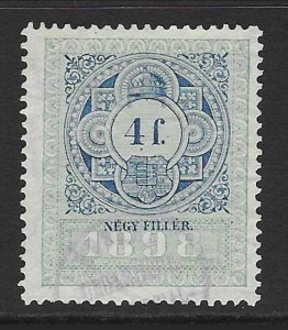 Austria 1898 4f Revenue Used - S32707