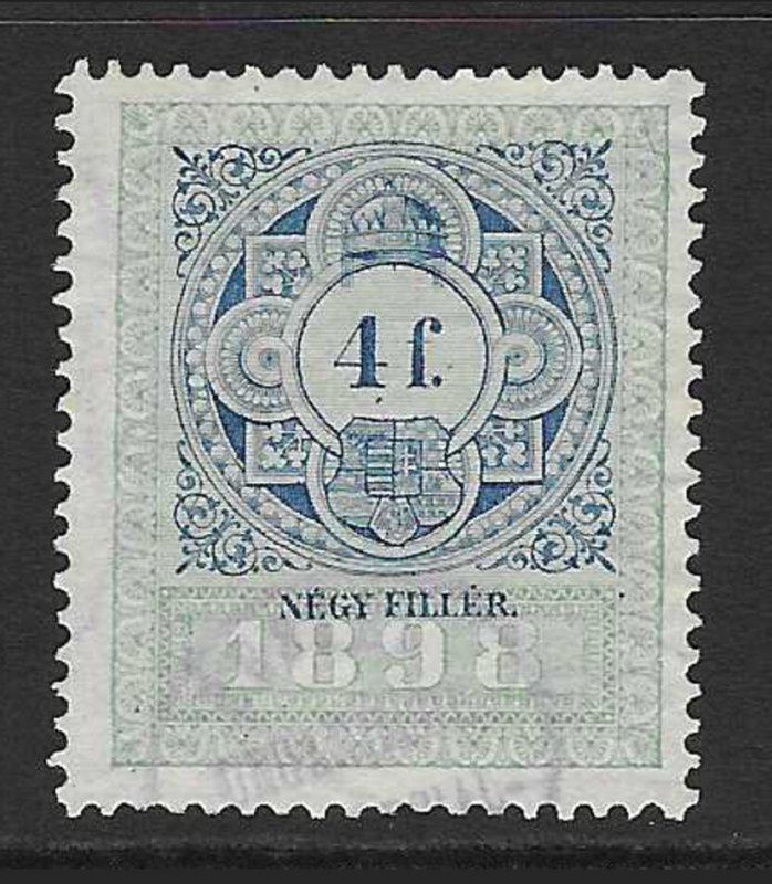Austria 1898 4f Revenue Used - S32707