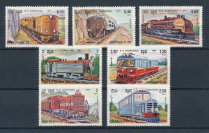 [113600] Cambodia 1984 Railway trains Eisenbahn Locomotives MNH