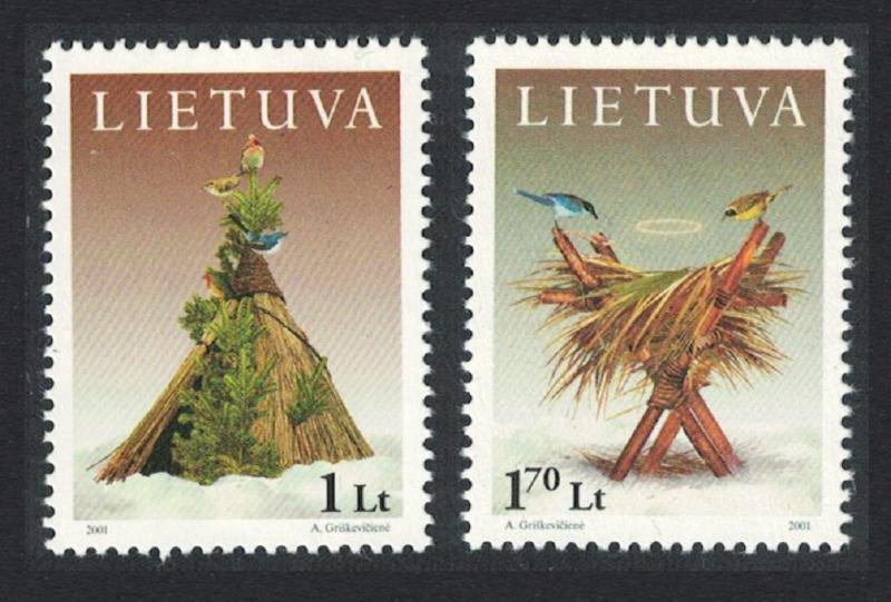 Lithuania Birds Christmas and New Year 2v SG#772-773