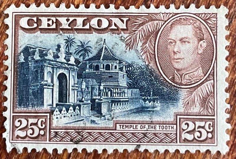 Ceylon #284 Used Single Temple of the Tooth L39
