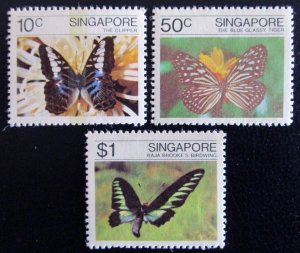 SINGAPORE SC#387-389 Butterflies (1982) MNH