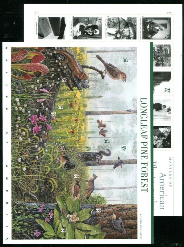US 2002 Commemorative Year Set 70 stamps including 2 Sheets, Mint NH, see scans
