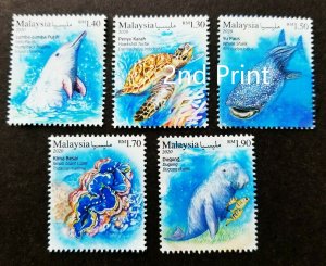 *FREE SHIP Malaysia 2nd Print Definitive Iconic Marine Life 2020 (stamp) MNH