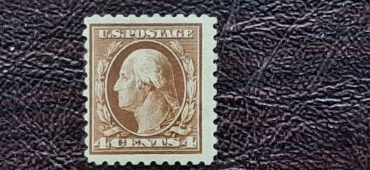 scott 427; mint, light hinge mark, Fine centering