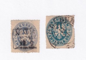 GERMANY PRUSSIA # 18-18a VF-USED CAT VALUE $29