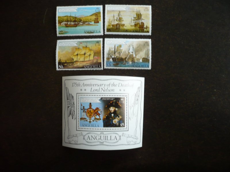 Stamps - Anguilla - Scott# 429-433 - Mint Never Hinged Set of 4 Stamps + S Sheet